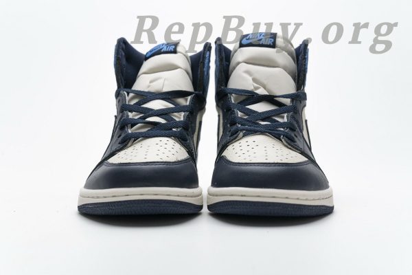 Top Version Air Jordan 1 Retro High Obsidian UNC 555088-140 - Image 3