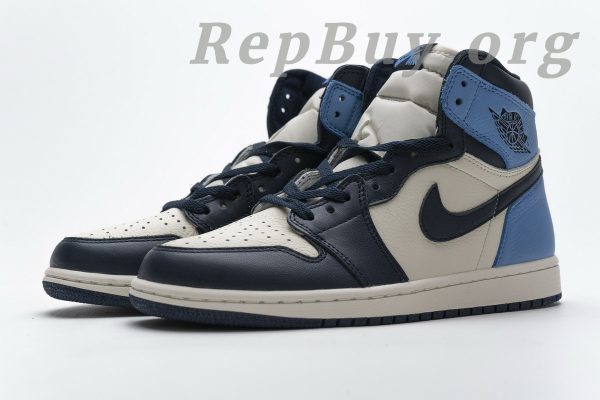 Top Version Air Jordan 1 Retro High Obsidian UNC 555088-140 - Image 2
