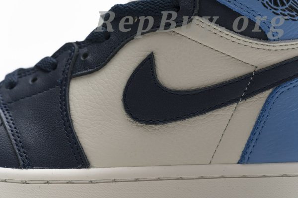 Top Version Air Jordan 1 Retro High Obsidian UNC 555088-140 - Image 9