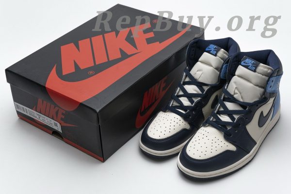 Top Version Air Jordan 1 Retro High Obsidian UNC 555088-140 - Image 21