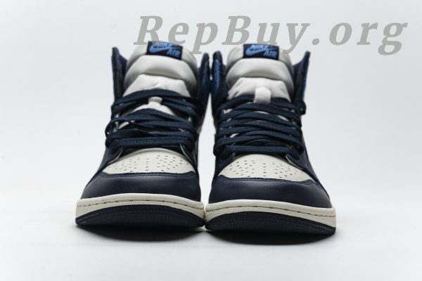 Top Version Air Jordan 1 Retro High Obsidian UNC 555088-140 - Image 5