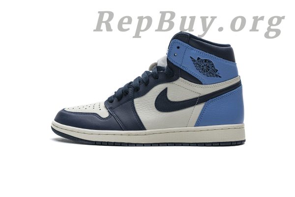 Top Version Air Jordan 1 Retro High Obsidian UNC 555088-140 - Image 2