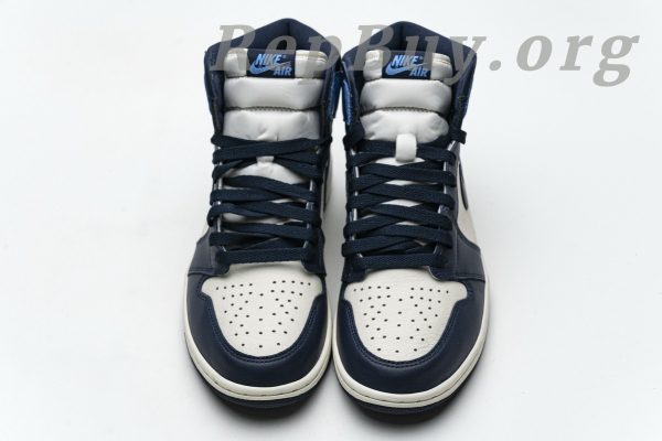Top Version Air Jordan 1 Retro High Obsidian UNC 555088-140 - Image 6