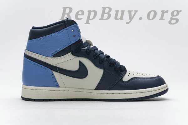 Top Version Air Jordan 1 Retro High Obsidian UNC 555088-140 - Image 15