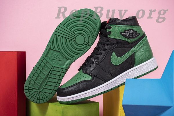 Top Version Air Jordan 1 Retro High Pine Green Black 555088-030 - 图片 3