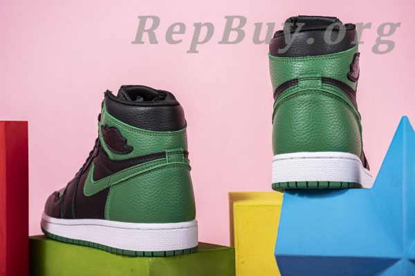 Top Version Air Jordan 1 Retro High Pine Green Black 555088-030 - 图片 19