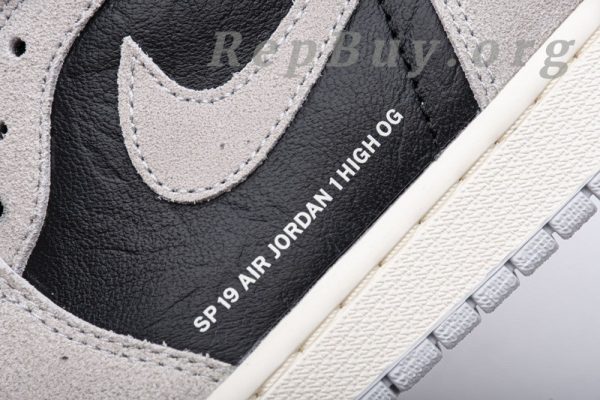 Top Version Air Jordan 1 Retro High Neutral Grey Hyper Crimson 555088-018 - Image 10