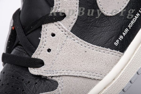 Top Version Air Jordan 1 Retro High Neutral Grey Hyper Crimson 555088-018 - Image 9