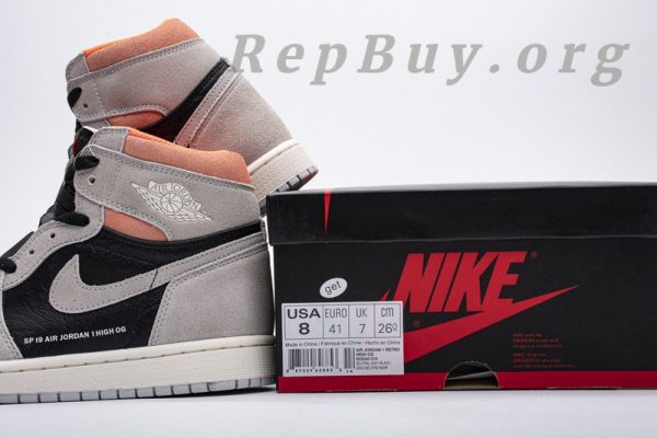 Top Version Air Jordan 1 Retro High Neutral Grey Hyper Crimson 555088-018 - Image 20