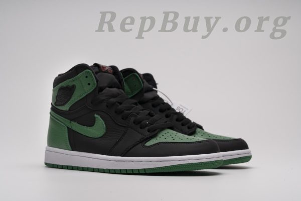 Top Version Air Jordan Jordan 1 Retro High Pine Green Black 555088-030 - Image 2