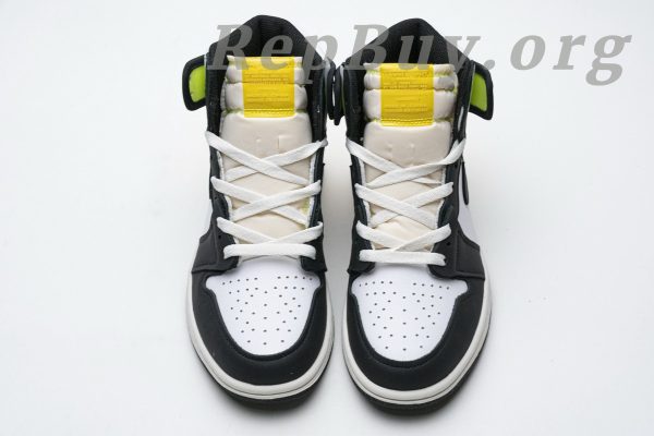Top Version Jordan 1 Retro High White Black Volt University Gold 555088-118 - Image 4