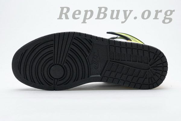 Top Version Jordan 1 Retro High White Black Volt University Gold 555088-118 - Image 5