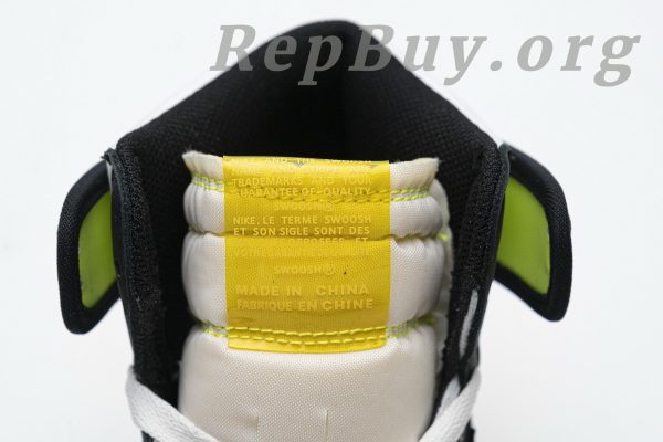 Top Version Jordan 1 Retro High White Black Volt University Gold 555088-118 - Image 6