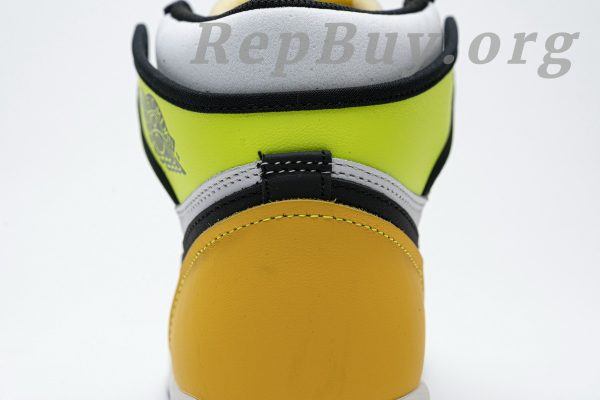 Top Version Jordan 1 Retro High White Black Volt University Gold 555088-118 - Image 13