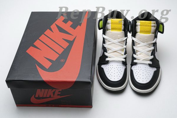Top Version Jordan 1 Retro High White Black Volt University Gold 555088-118 - Image 20