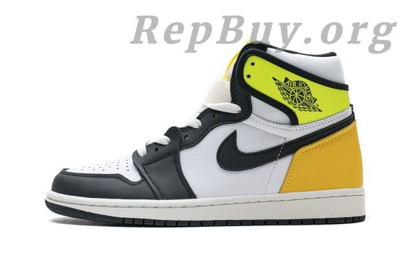 Top Version Jordan 1 Retro High White Black Volt University Gold 555088-118