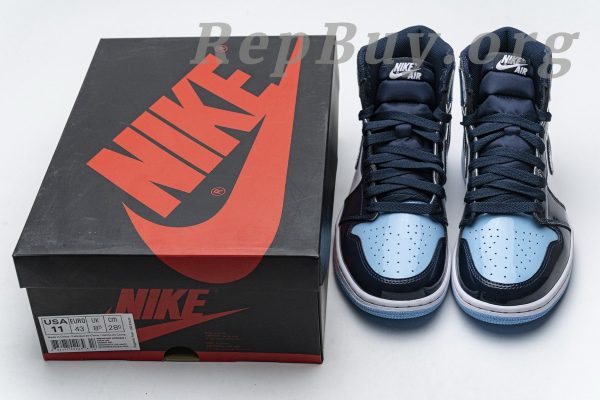 Top Version Air Jordan 1 Retro High UNC Patent (W) CD0461-401 - 图片 24