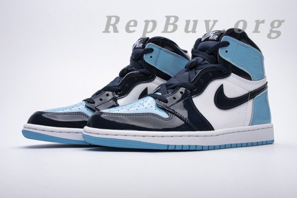 Top Version Air Jordan 1 Retro High UNC Patent (W) CD0461-401 - 图片 4