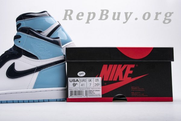 Top Version Air Jordan 1 Retro High UNC Patent (W) CD0461-401 - 图片 19