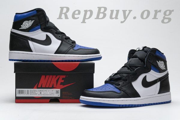 Top Version Air Jordan 1 Retro High Royal Toe 555088-041 - 图片 26