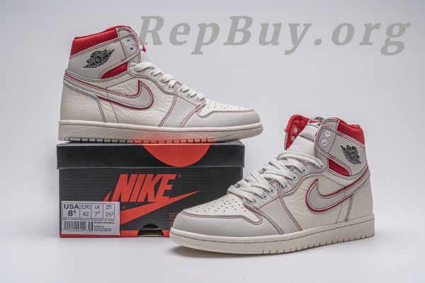 Top Version Air Jordan 1 Retro High Phantom Gym Red 555088-160 - 图片 19