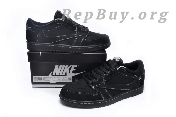 Top Version Air Jordan 1 Retro Low OG SP Travis Scott Black Phantom DM7866-001 - Image 18
