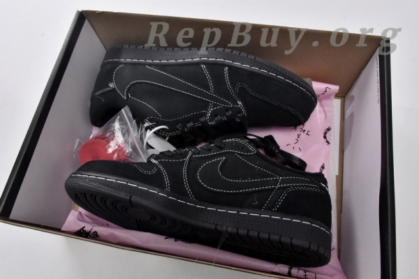 Top Version Air Jordan 1 Retro Low OG SP Travis Scott Black Phantom DM7866-001 - Image 21