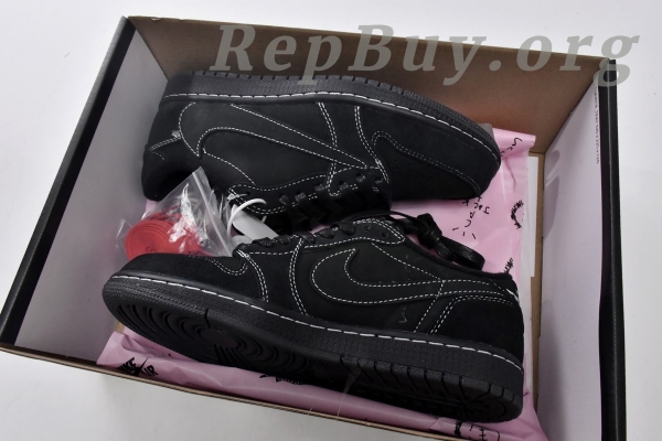 Top Version Air Jordan 1 Retro Low OG SP Travis Scott Black Phantom DM7866-001 - Image 20