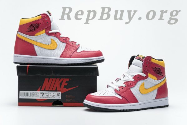 Top Version Air Jordan 1 Retro High OG Light Fusion Red 555088-603 - Image 23
