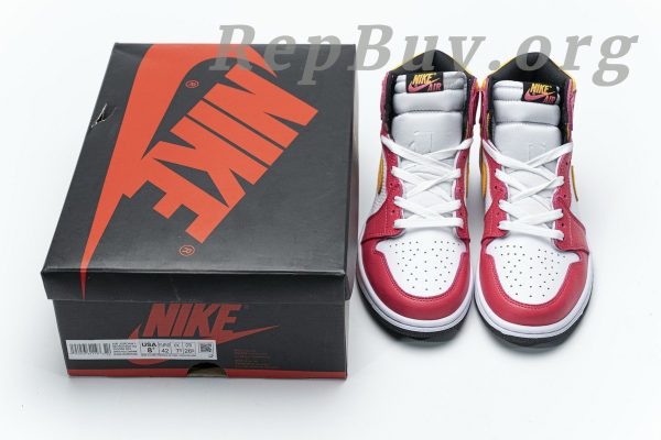 Top Version Air Jordan 1 Retro High OG Light Fusion Red 555088-603 - Image 22