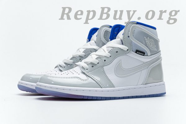 Top Version Air Jordan 1 Retro High Zoom White Racer Blue CK6637-104 - 图片 2