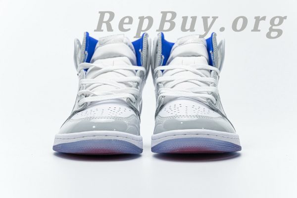 Top Version Air Jordan 1 Retro High Zoom White Racer Blue CK6637-104 - 图片 3