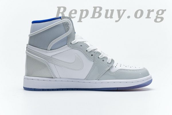 Top Version Air Jordan 1 Retro High Zoom White Racer Blue CK6637-104 - 图片 6