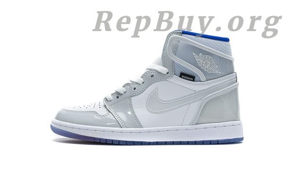 Top Version Air Jordan 1 Retro High Zoom White Racer Blue CK6637-104 - 图片 5