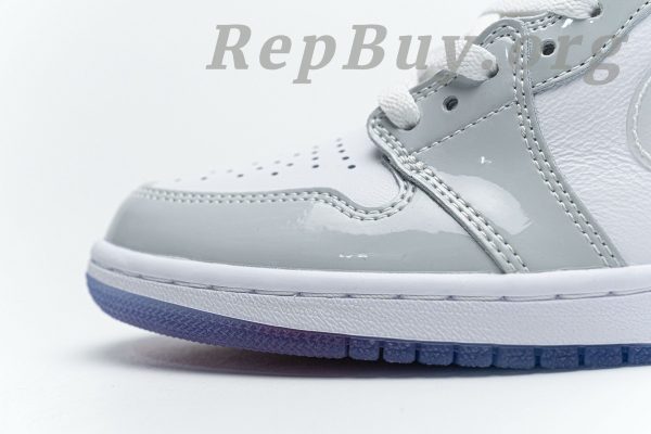 Top Version Air Jordan 1 Retro High Zoom White Racer Blue CK6637-104 - 图片 12