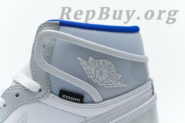 Top Version Air Jordan 1 Retro High Zoom White Racer Blue CK6637-104 - 图片 15