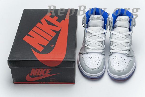 Top Version Air Jordan 1 Retro High Zoom White Racer Blue CK6637-104 - 图片 26