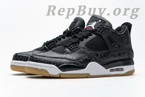 Top Version Air Jordan 4 Retro Laser Black Gum CI1184-001 - 图片 2