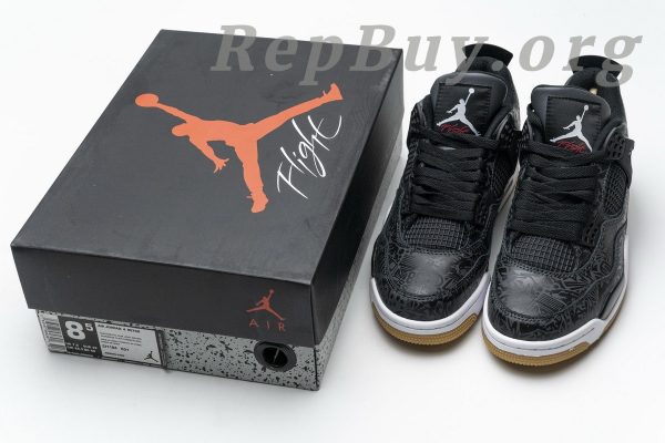 Top Version Air Jordan 4 Retro Laser Black Gum CI1184-001 - 图片 23