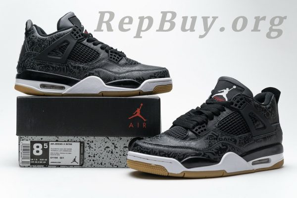 Top Version Air Jordan 4 Retro Laser Black Gum CI1184-001 - 图片 24