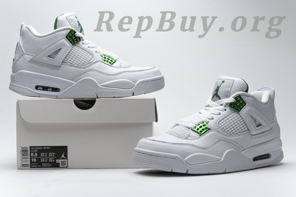 Top Version Air Jordan 4 Retro Metallic Green CT8527-113 - 图片 24