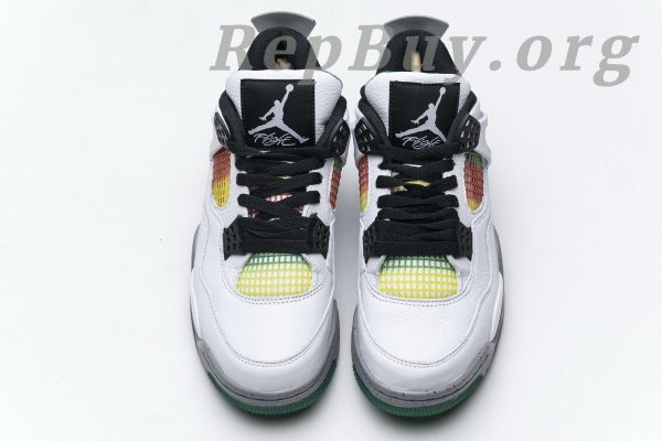 Top Version Air Jordan 4 Retro Lucid Green Rasta (W) AQ9129-100 - 图片 4