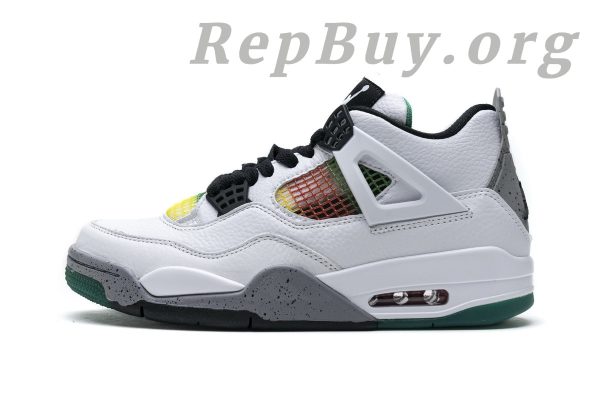 Top Version Air Jordan 4 Retro Lucid Green Rasta (W) AQ9129-100 - 图片 13