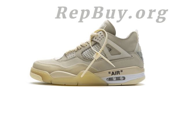 Top Version Air Jordan 4 Retro Off-White Sail (W) CV9388-100(This item is women's size, please refer to EUR size when purchasing)