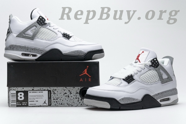 Top Version Air Jordan 4 Retro White Cement 840606-192 - 图片 24
