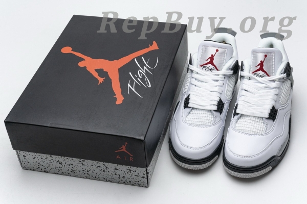 Top Version Air Jordan 4 Retro White Cement 840606-192 - 图片 23