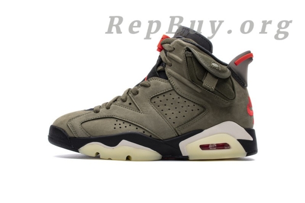 Top Version Air Jordan 6 Retro Travis Scott X Air Jordan 6 “Medium Olive” CN1084-200 - Image 2