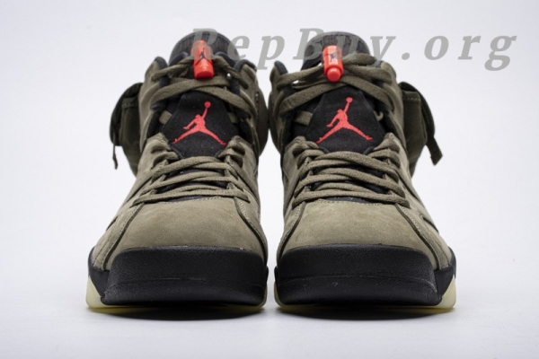 Top Version Air Jordan 6 Retro Travis Scott X Air Jordan 6 “Medium Olive” CN1084-200 - Image 4