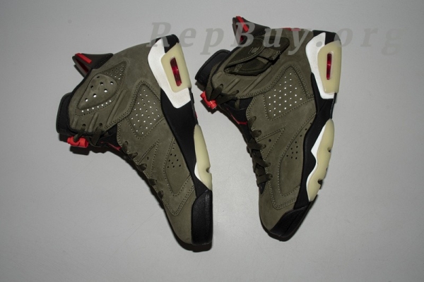 Top Version Air Jordan 6 Retro Travis Scott X Air Jordan 6 “Medium Olive” CN1084-200 - Image 8