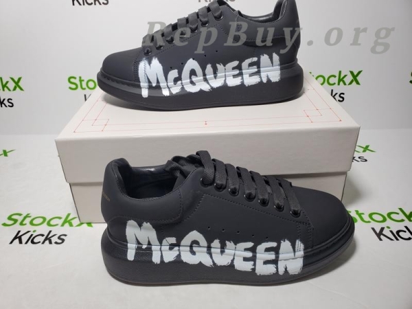 Alexander McQueen Oversized Graffiti Black - 图片 8